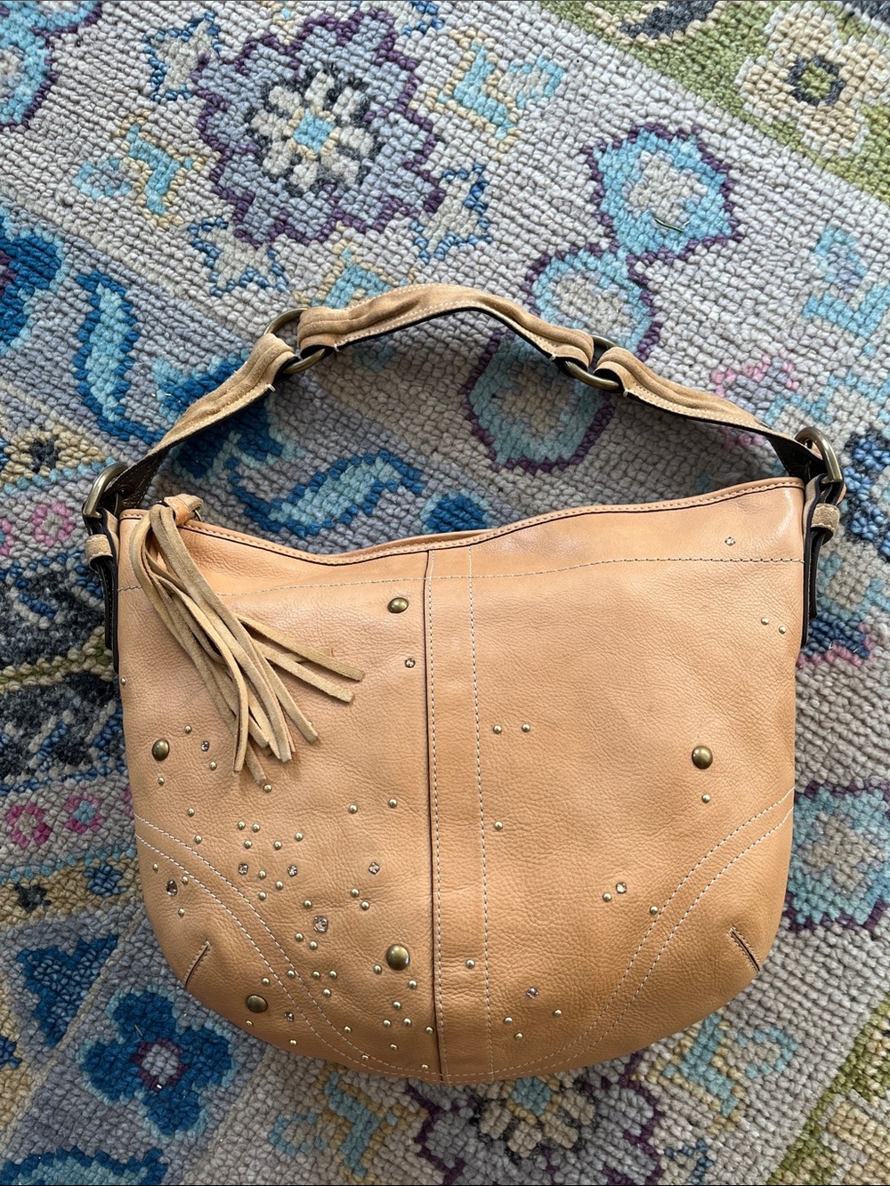 Coach Soho studded 8A28 vachetta leather hobo